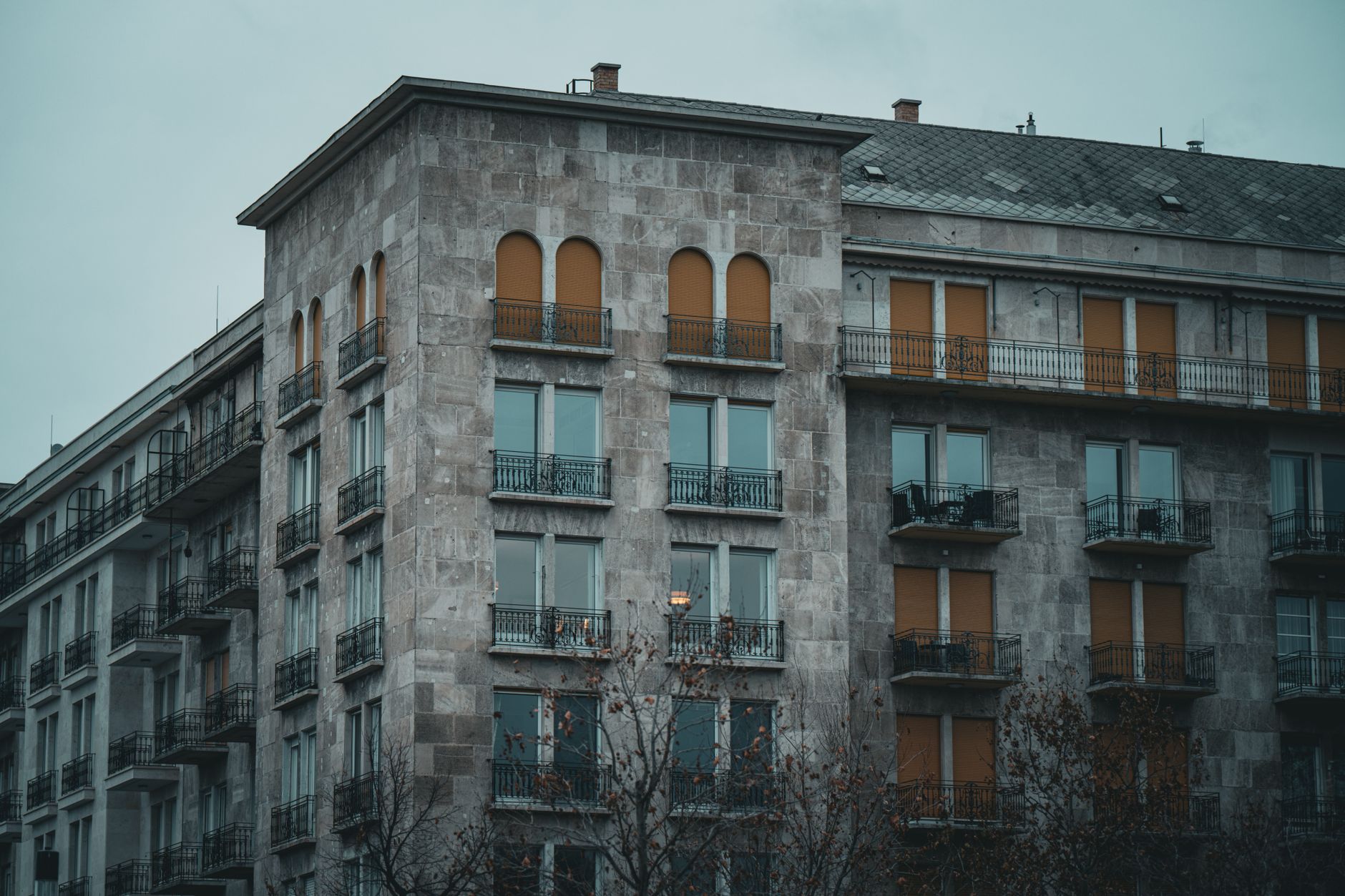 Facade of a Budapest apartment building